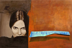 Jaro Schlesiona, Schatten der Verfürung, 210cm x 140cm, Öl/Acryl auf Leinen, Unikat